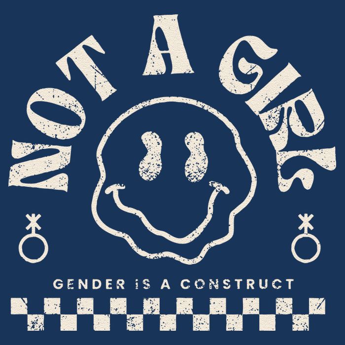 Not A Girl Non Binary  Gender Is A Construct Valucap Bio-Washed Visor