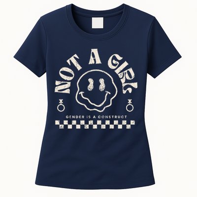 Not A Girl Non Binary  Gender Is A Construct Womens T-Shirt