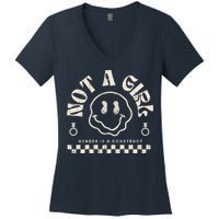 Not A Girl Non Binary  Gender Is A Construct Women's V-Neck T-Shirt