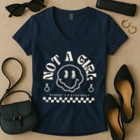 Not A Girl Non Binary  Gender Is A Construct Women's V-Neck T-Shirt