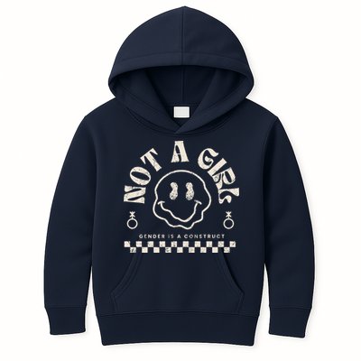 Not A Girl Non Binary  Gender Is A Construct Kids Hoodie