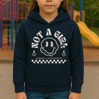 Not A Girl Non Binary  Gender Is A Construct Kids Hoodie