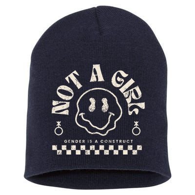 Not A Girl Non Binary  Gender Is A Construct Short Acrylic Beanie