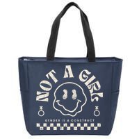 Not A Girl Non Binary  Gender Is A Construct Zip Tote Bag