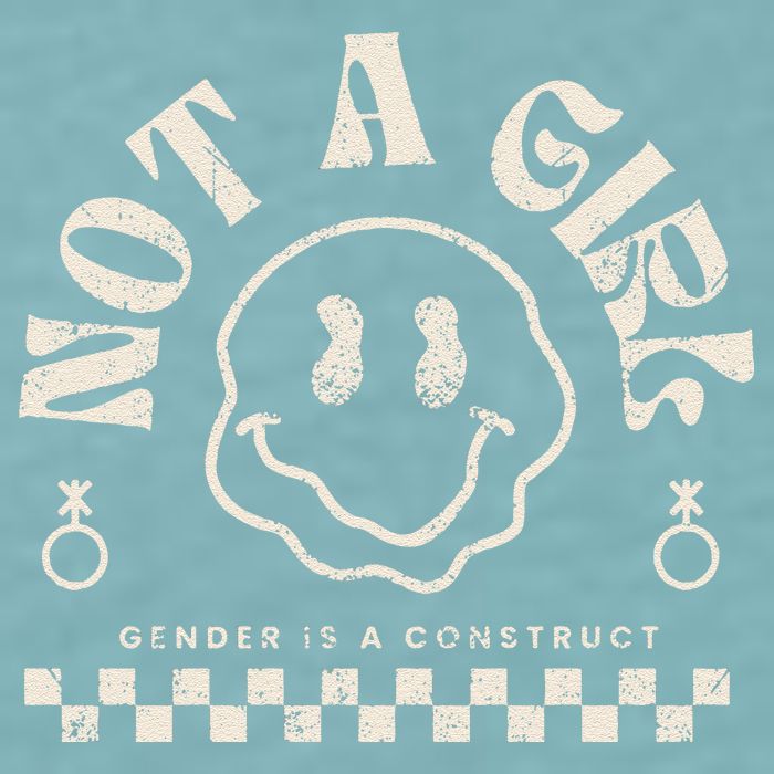 Not A Girl Non Binary  Gender Is A Construct Sueded Cloud Jersey T-Shirt