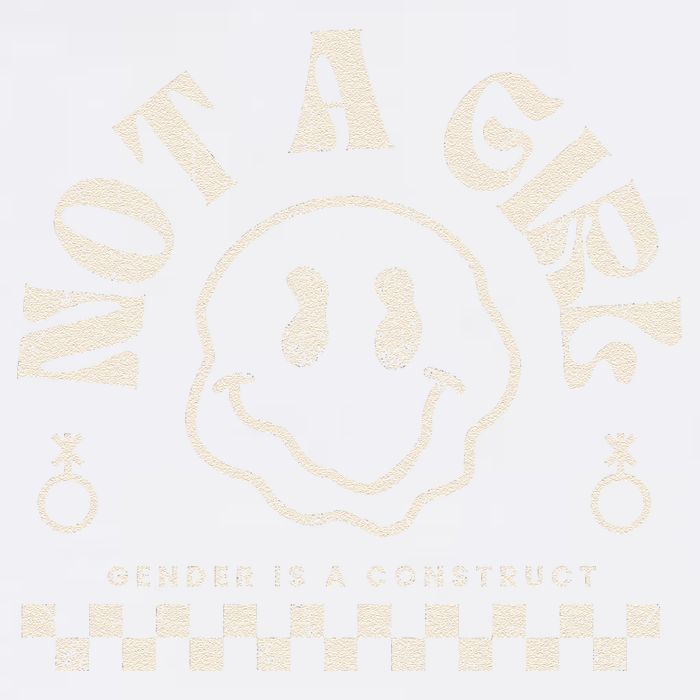 Not A Girl Non Binary  Gender Is A Construct Garment-Dyed Sweatshirt