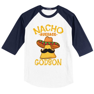 Nacho Average Godson Male Godchild Cinco De Mayo Party Baseball Sleeve Shirt