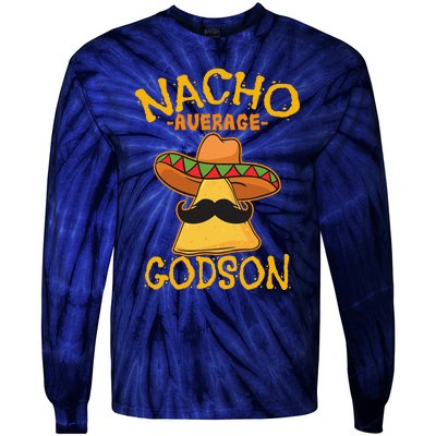 Nacho Average Godson Male Godchild Cinco De Mayo Party Tie-Dye Long Sleeve Shirt