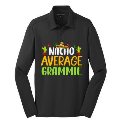 Nacho Average Grammie Cinco De Mayo Mexican Matching Family Silk Touch Performance Long Sleeve Polo