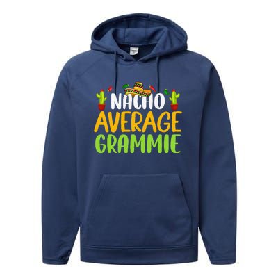 Nacho Average Grammie Cinco De Mayo Mexican Matching Family Performance Fleece Hoodie