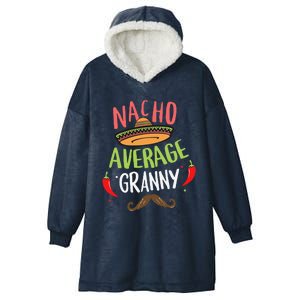 Nacho Average Granny Mexican Mustache Cinco De Mayo Hooded Wearable Blanket