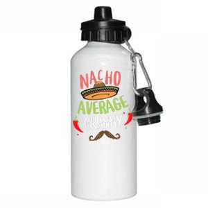 Nacho Average Granny Mexican Mustache Cinco De Mayo Aluminum Water Bottle