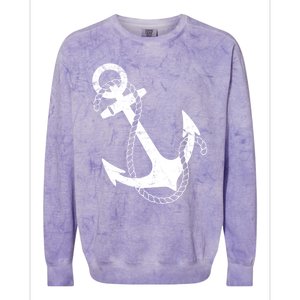 Nautical Anchor Great Gift Colorblast Crewneck Sweatshirt