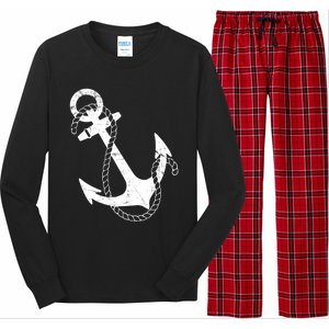 Nautical Anchor Great Gift Long Sleeve Pajama Set