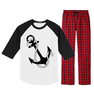 Nautical Anchor Great Gift Raglan Sleeve Pajama Set