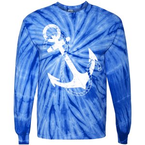 Nautical Anchor Great Gift Tie-Dye Long Sleeve Shirt