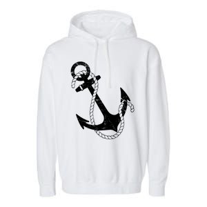 Nautical Anchor Great Gift Garment-Dyed Fleece Hoodie