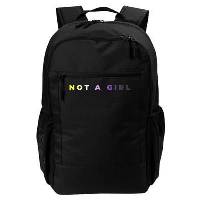 Not A Girl Subtle Flag Enby Pride Queer Lgbt Daily Commute Backpack