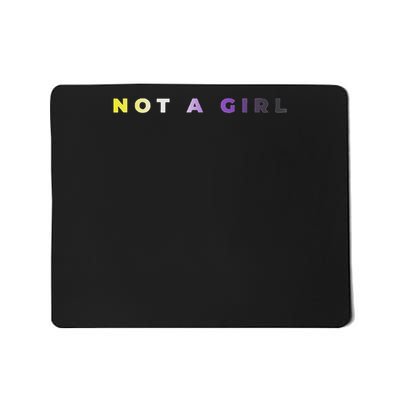 Not A Girl Subtle Flag Enby Pride Queer Lgbt Mousepad