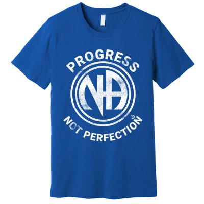 Narcotics Anonymous Gift Progress Not Perfection Aa Na Gift Premium T-Shirt