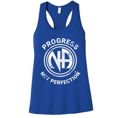 Narcotics Anonymous Gift Progress Not Perfection Aa Na Gift Women's Racerback Tank