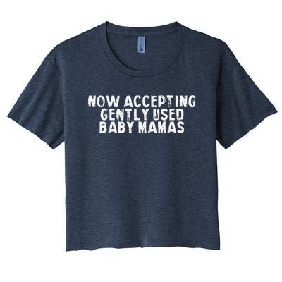 Now Accepting Gently Used Baby Mamas Women's Crop Top Tee