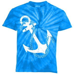 Nautical Anchor Gift Kids Tie-Dye T-Shirt