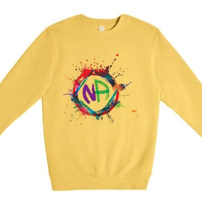 Narcotics Anonymous Gift Sobriety Funny Gift Logo Aa Na Cool Gift Premium Crewneck Sweatshirt