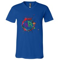 Narcotics Anonymous Gift Sobriety Funny Gift Logo Aa Na Cool Gift V-Neck T-Shirt