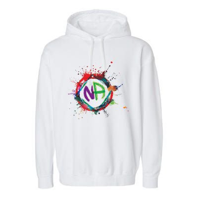 Narcotics Anonymous Gift Sobriety Funny Gift Logo Aa Na Cool Gift Garment-Dyed Fleece Hoodie