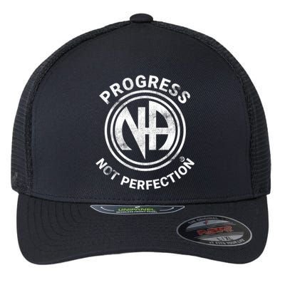 Narcotics Anonymous Gift Progress Not Perfection Aa Na Gift Flexfit Unipanel Trucker Cap