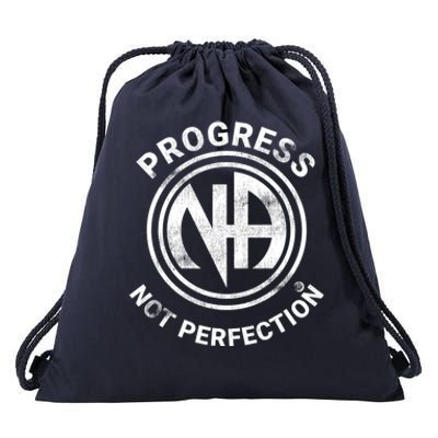 Narcotics Anonymous Gift Progress Not Perfection Aa Na Gift Drawstring Bag