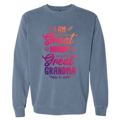 Nanny Aupair Grandma Sitter Gift Garment-Dyed Sweatshirt