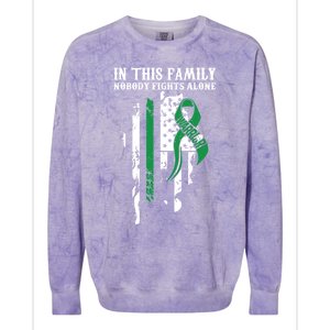 Nobody Alonefunny Gift Traumatic Brain Injury Awareness Ribbon Gift Colorblast Crewneck Sweatshirt