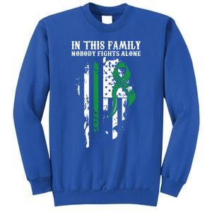 Nobody Alonefunny Gift Traumatic Brain Injury Awareness Ribbon Gift Sweatshirt