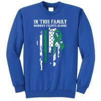 Nobody Alonefunny Gift Traumatic Brain Injury Awareness Ribbon Gift Tall Sweatshirt