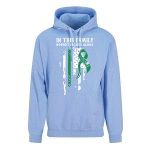 Nobody Alonefunny Gift Traumatic Brain Injury Awareness Ribbon Gift Unisex Surf Hoodie