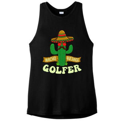 Nacho Average Golfer Tournament Hobby Ladies PosiCharge Tri-Blend Wicking Tank