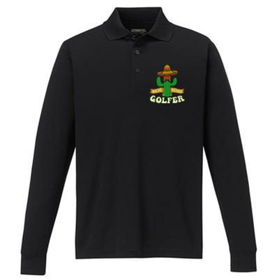 Nacho Average Golfer Tournament Hobby Performance Long Sleeve Polo