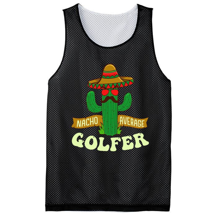 Nacho Average Golfer Tournament Hobby Mesh Reversible Basketball Jersey Tank