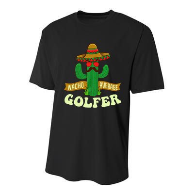 Nacho Average Golfer Tournament Hobby Youth Performance Sprint T-Shirt