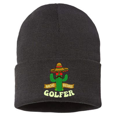 Nacho Average Golfer Tournament Hobby Sustainable Knit Beanie