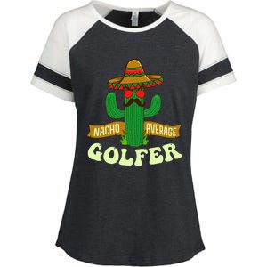 Nacho Average Golfer Tournament Hobby Enza Ladies Jersey Colorblock Tee