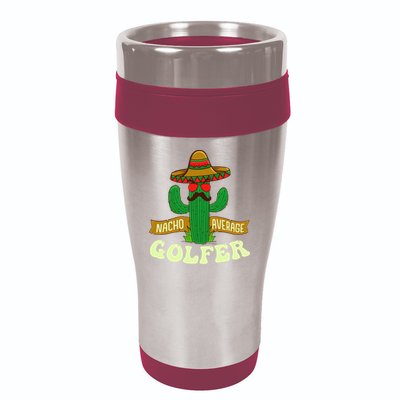 Nacho Average Golfer Tournament Hobby 16oz Travel Tumbler