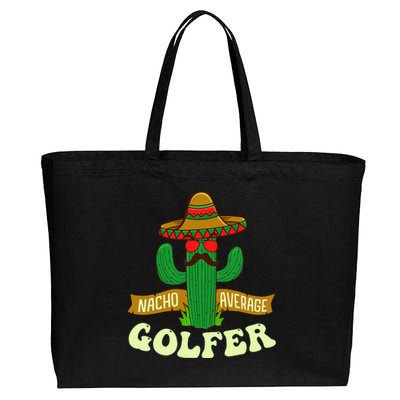 Nacho Average Golfer Tournament Hobby Cotton Canvas Jumbo Tote