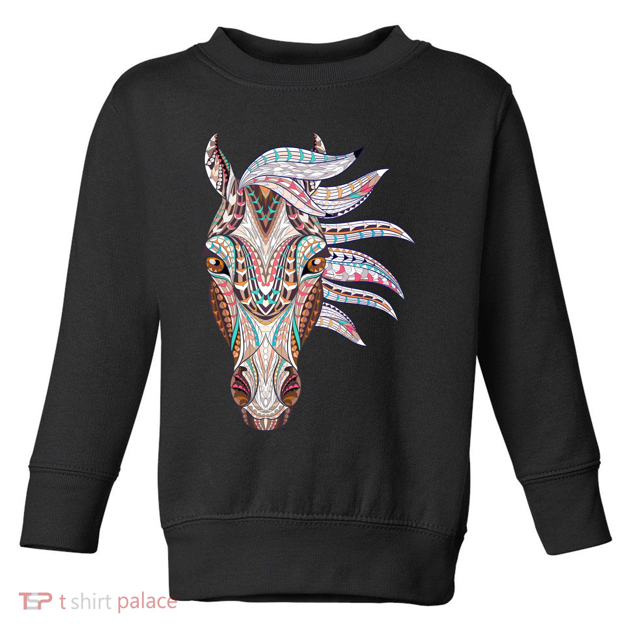 Native American Geometric Horse Toddler Sweatshirt