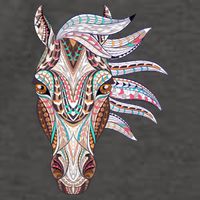 Native American Geometric Horse Vector Backpack