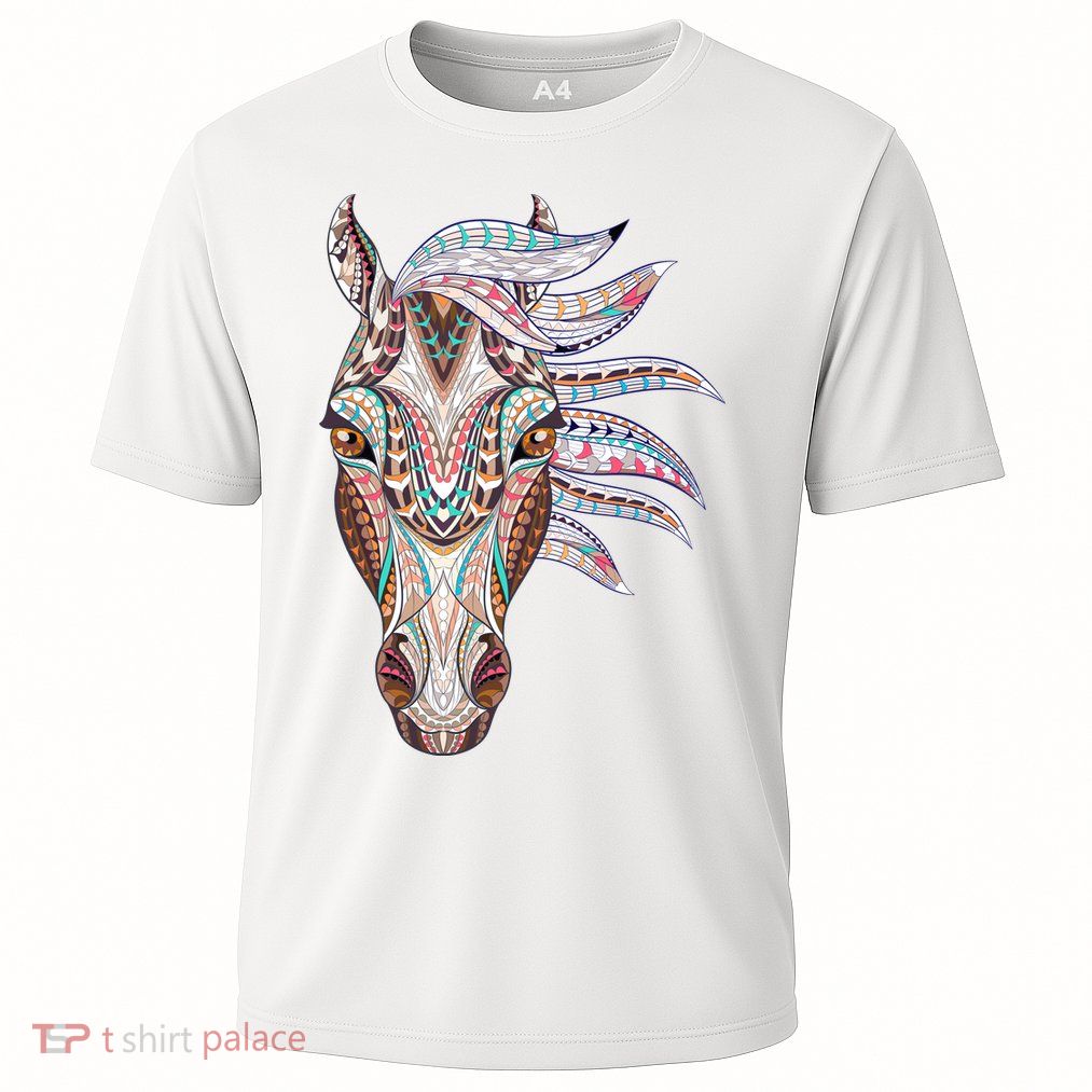 Native American Geometric Horse Performance Shirt
