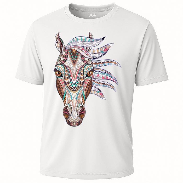 Native American Geometric Horse Cooling Performance Crew T-Shirt