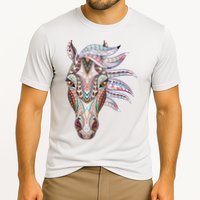 Native American Geometric Horse Cooling Performance Crew T-Shirt